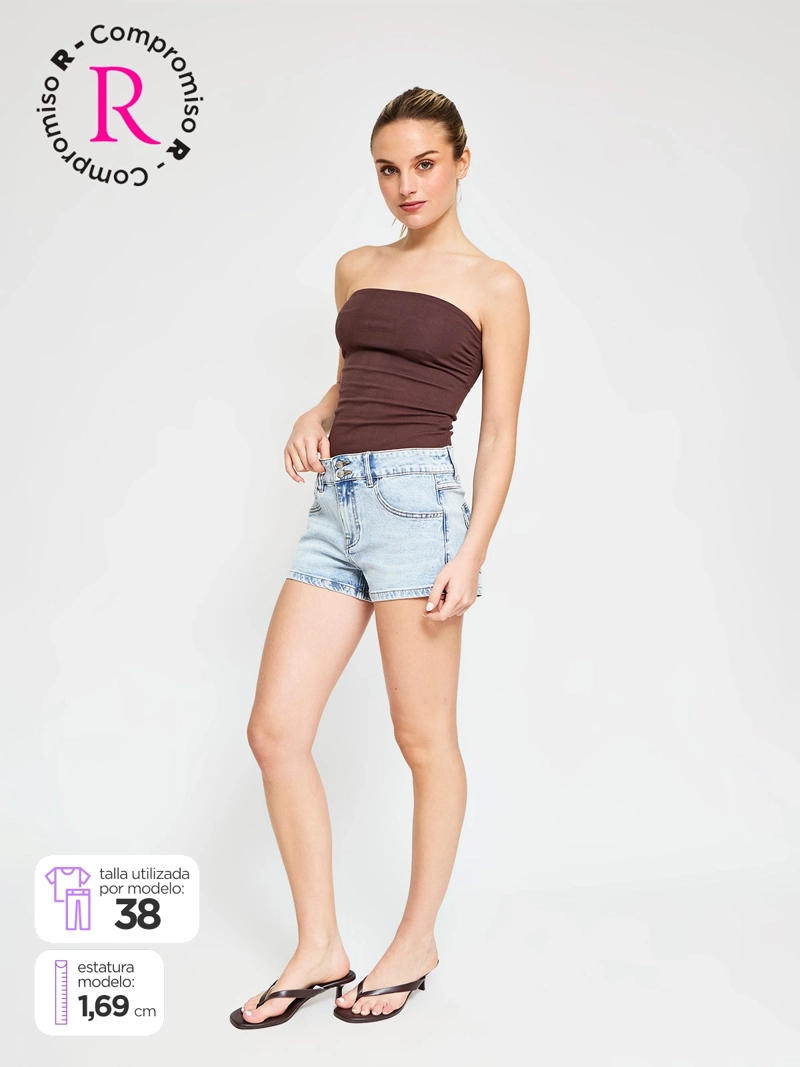 SHORT MUJER INDEX ALGODÓN LAVADO