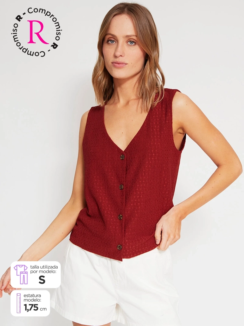 POLERA MUJER REGATTA MANGA CORTA TEJIDO