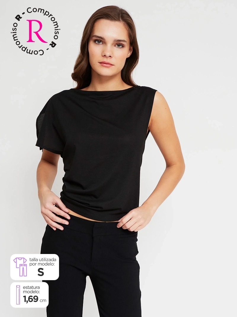 POLERA MUJER INDEX ASIMÉTRICA