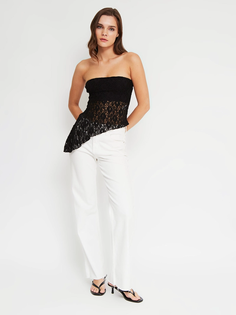 POLERA MUJER INDEX STRAPLESS ENCAJE - 4