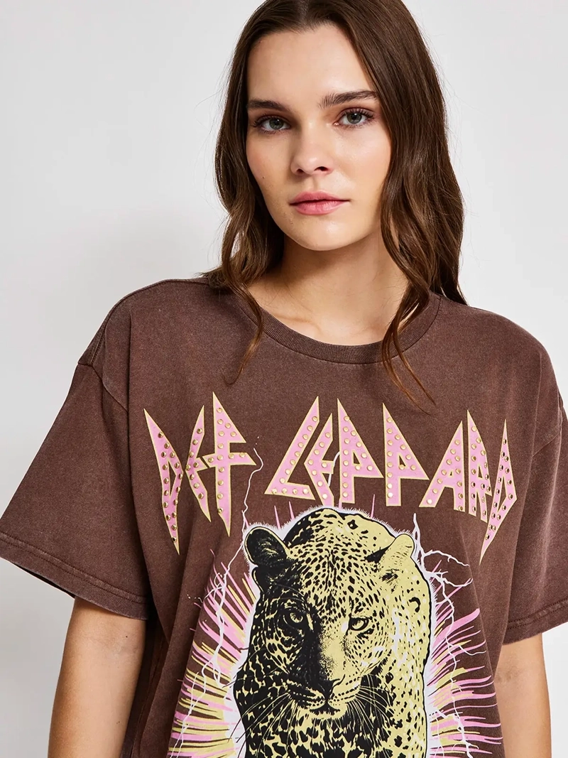 POLERA MUJER BARBADOS ALGODÓN DEF LEPPARD - 3