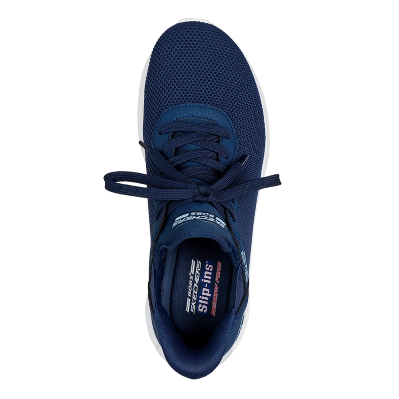 ZAPATILLAS MUJER SKECHERS CASUALES AZUL SLIP-INS BOBS SPORT UNITY - 4