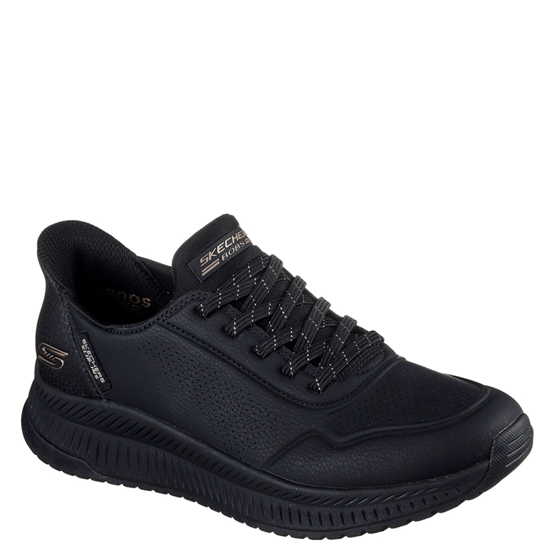 ZAPATILLAS MUJER SKECHERS CASUALES NEGRO SLIP-INS BOBS SQUAD 4 - 2