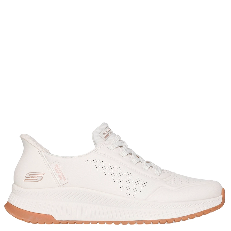 ZAPATILLAS MUJER SKECHERS CASUALES BLANCO SLIP-INS BOBS SQUAD 4 - 1