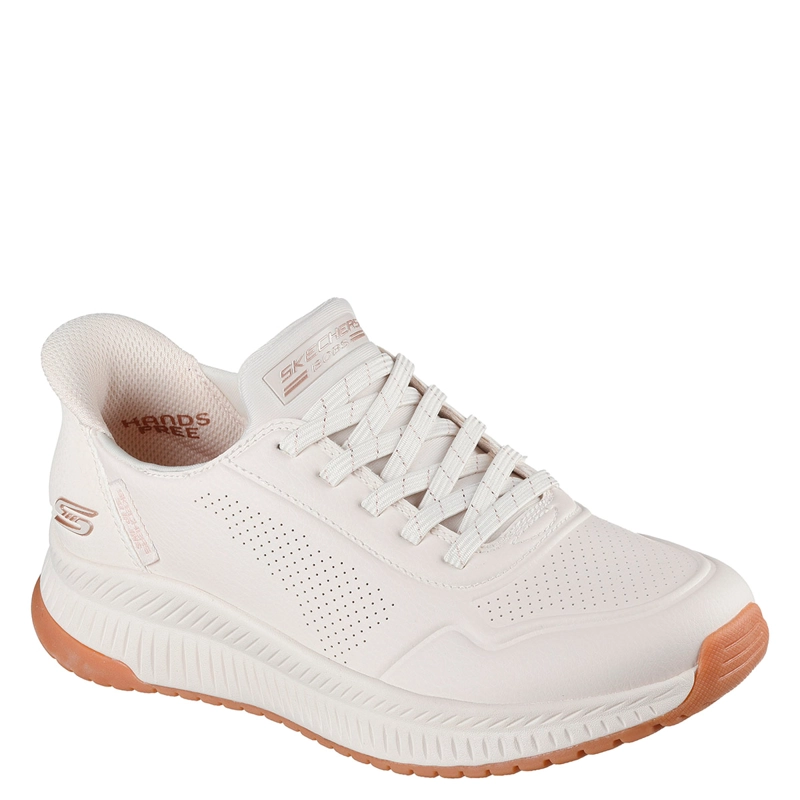 ZAPATILLAS MUJER SKECHERS CASUALES BLANCO SLIP-INS BOBS SQUAD 4 - 2