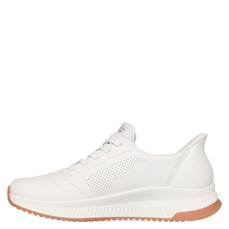 ZAPATILLAS MUJER SKECHERS CASUALES BLANCO SLIP-INS BOBS SQUAD 4 - 3