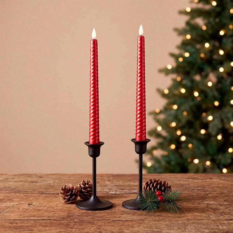 PACK X2 VELAS RIPLEY HOME LED ROJO - 1