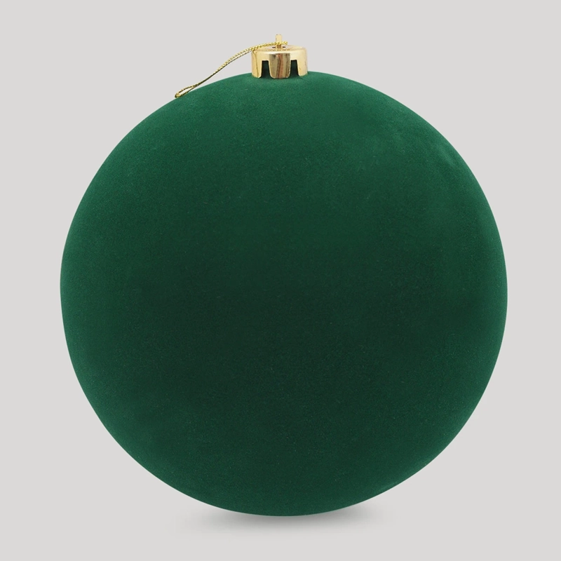 ADORNO NAVIDEÑO RIPLEY HOME TRADITIONAL XMAS ESFERA VELVET 20 CM VERDE - 2