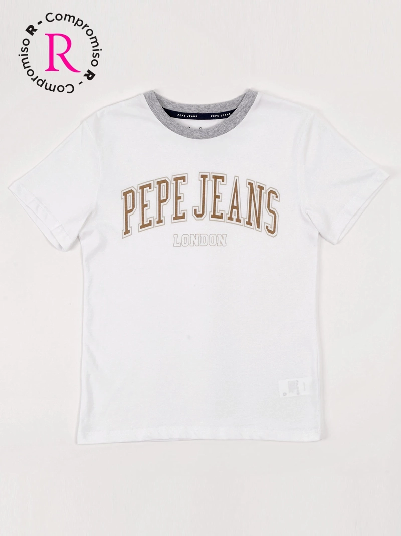 POLERA NIÑO PEPE JEANS ALGODÓN MANGA CORTA
