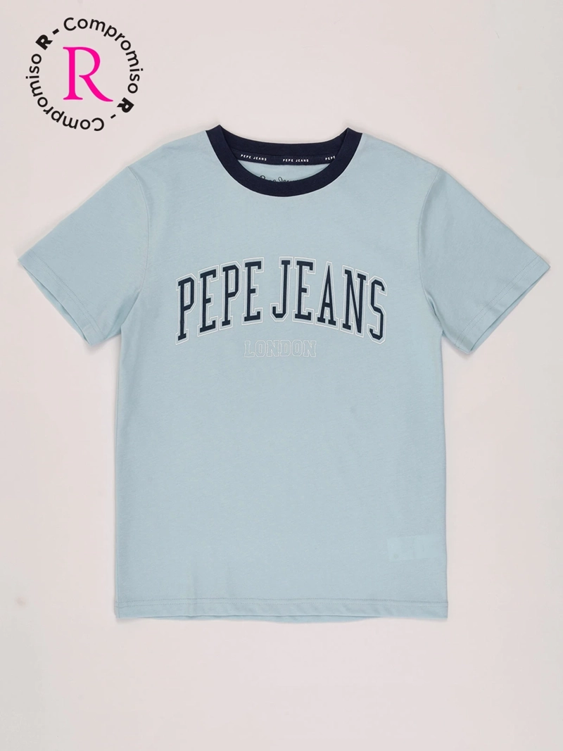POLERA NIÑO PEPE JEANS ALGODÓN MANGA CORTA