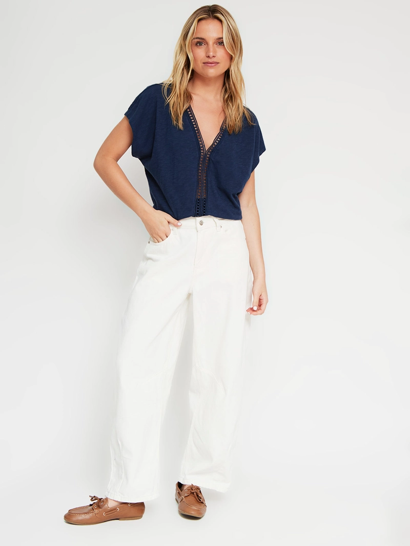 POLERA MUJER PEPE JEANS ALGODÓN CUELLO EN V - 4