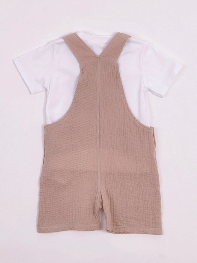 CONJUNTO NIÑO BABY HARVEST JARDINERA MUSELINA Y POLERA ALGODÓN - 8