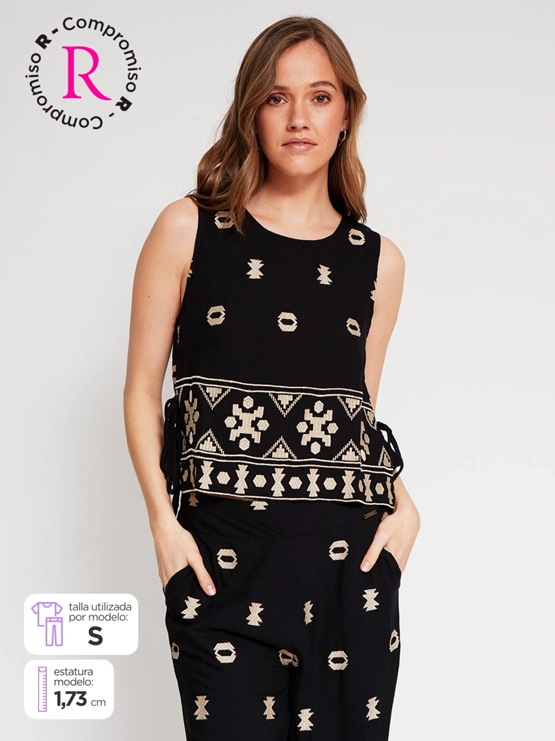 BLUSA MUJER TATIENNE SIN MANGAS - 1