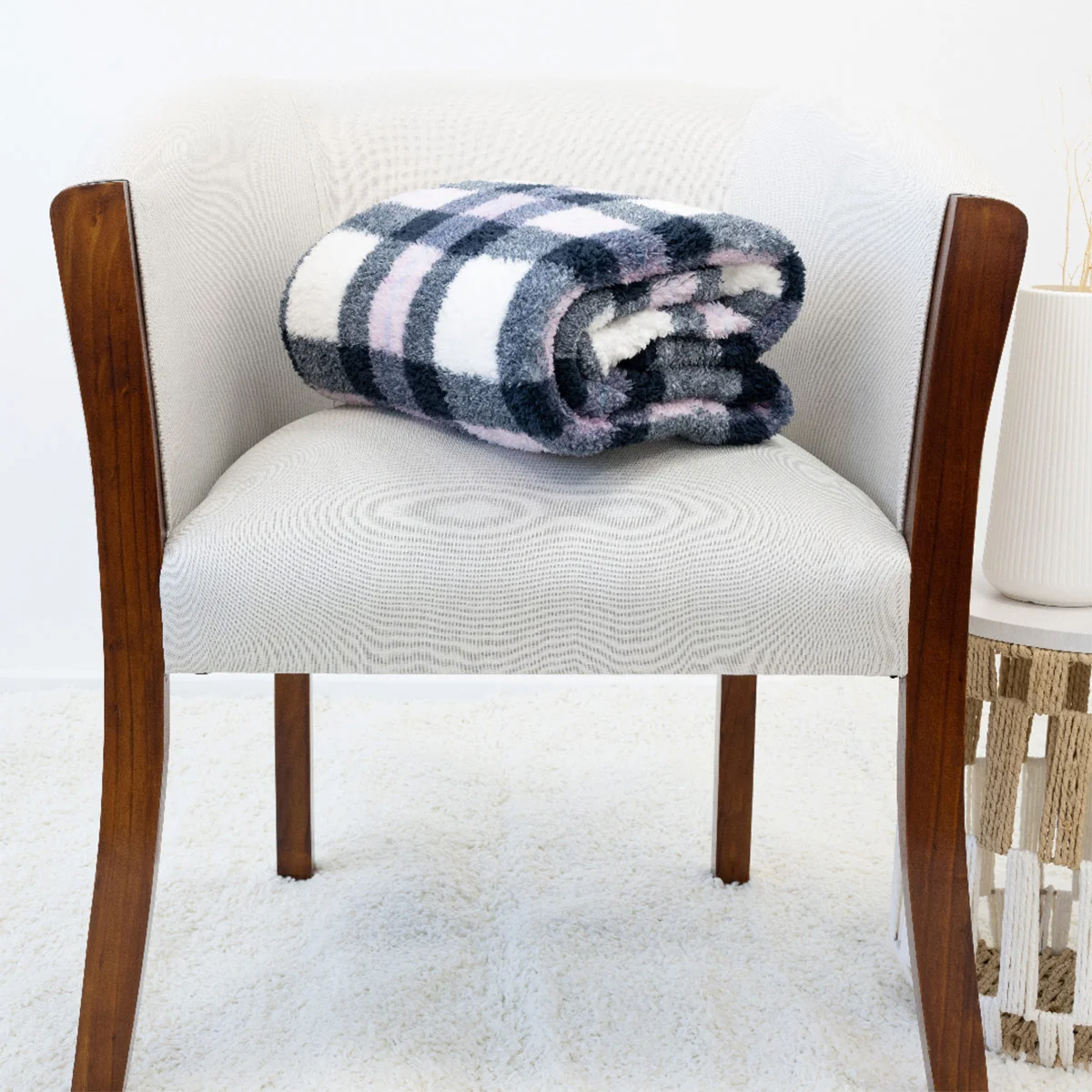 MANTA DORAL SOFTY ESTAMPADA GRIS - 3