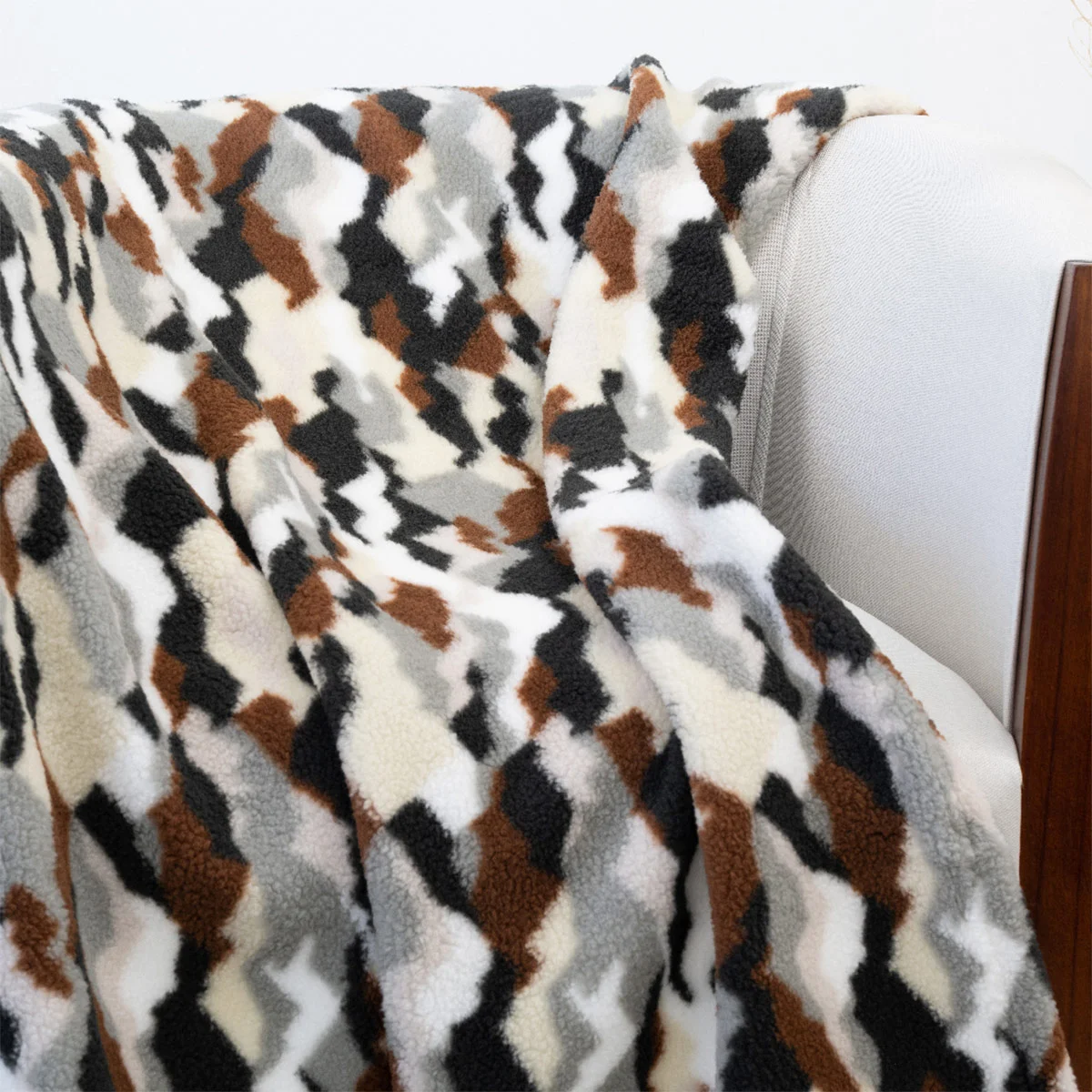 MANTA DORAL SOFTY ESTAMPADA GRIS - 2