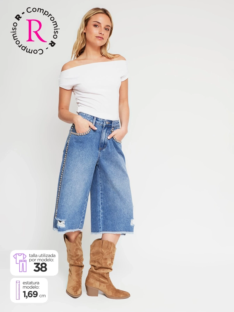 SHORT MUJER BARBADOS ALGODÓN LARGO - 1