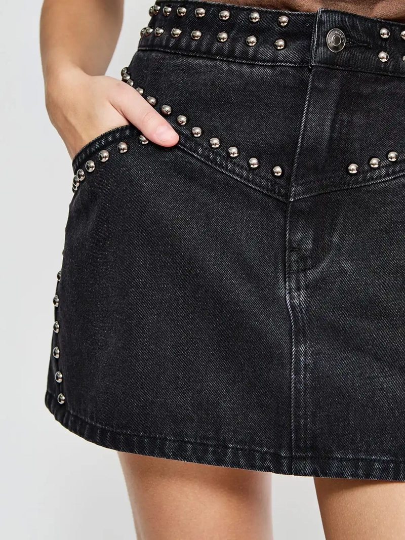 FALDA SHORT MUJER BARBADOS ALGODÓN TACHAS - 4