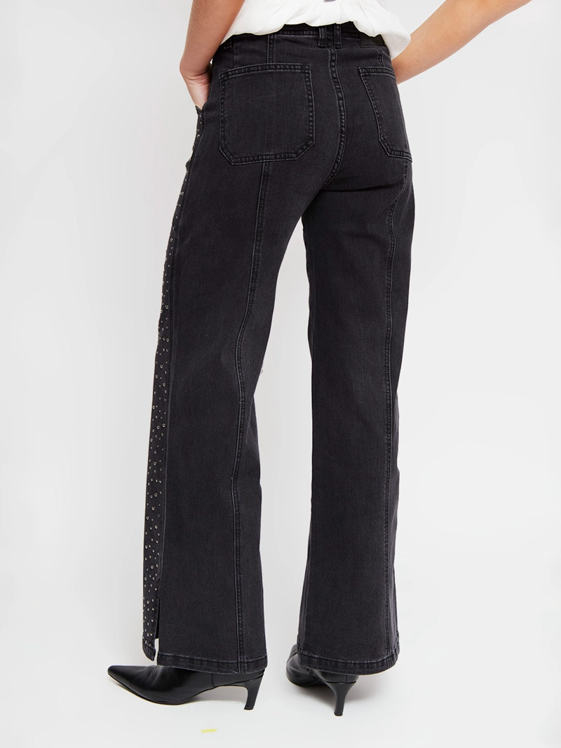 JEANS MUJER BARBADOS ALGODÓN STRAIGHT TACHAS - 3