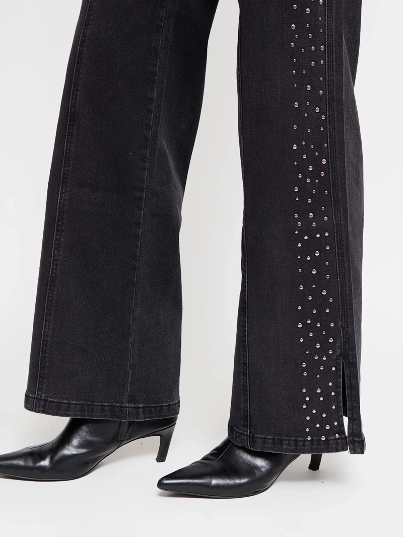 JEANS MUJER BARBADOS ALGODÓN STRAIGHT TACHAS - 4