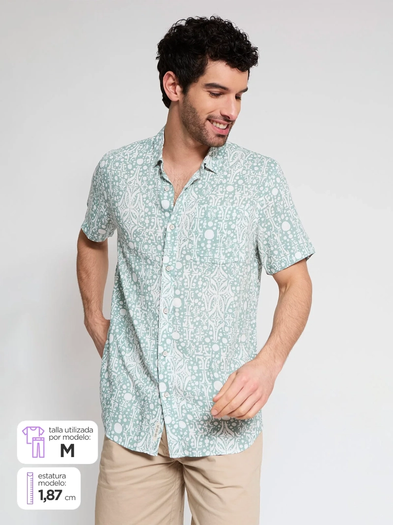 CAMISA HOMBRE CLOUDBREAK MANGA CORTA PRINT