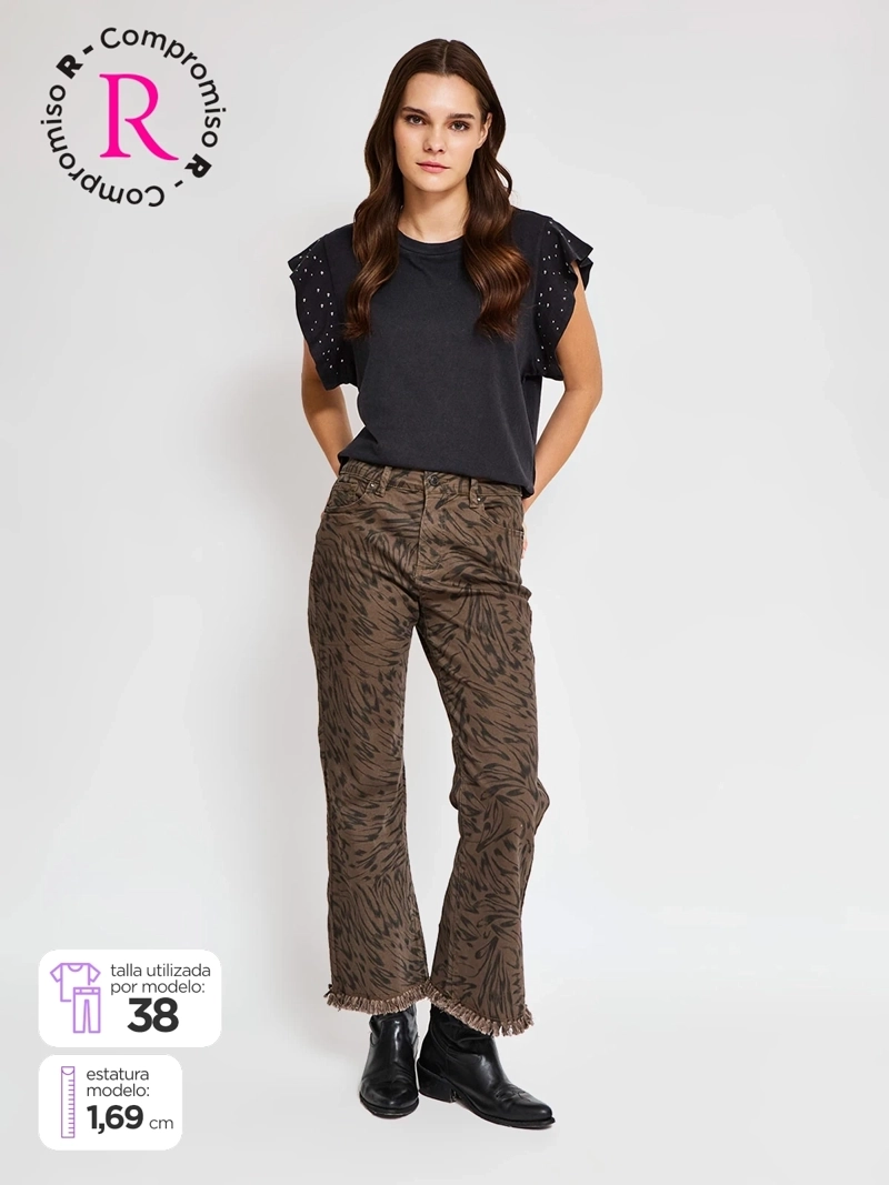 JEANS MUJER BARBADOS ALGODÓN PRINT - 1