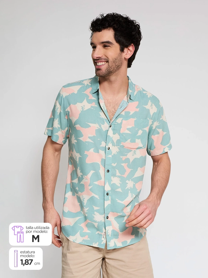 CAMISA HOMBRE CLOUDBREAK MANGA CORTA PRINT - 1
