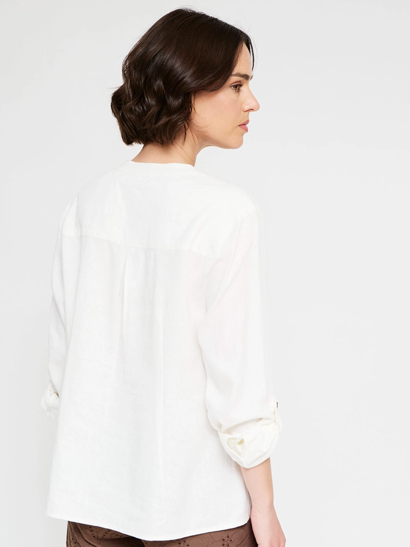 BLUSA MUJER TATIENNE LINO MANGA LARGA MACRAMÉ - 2
