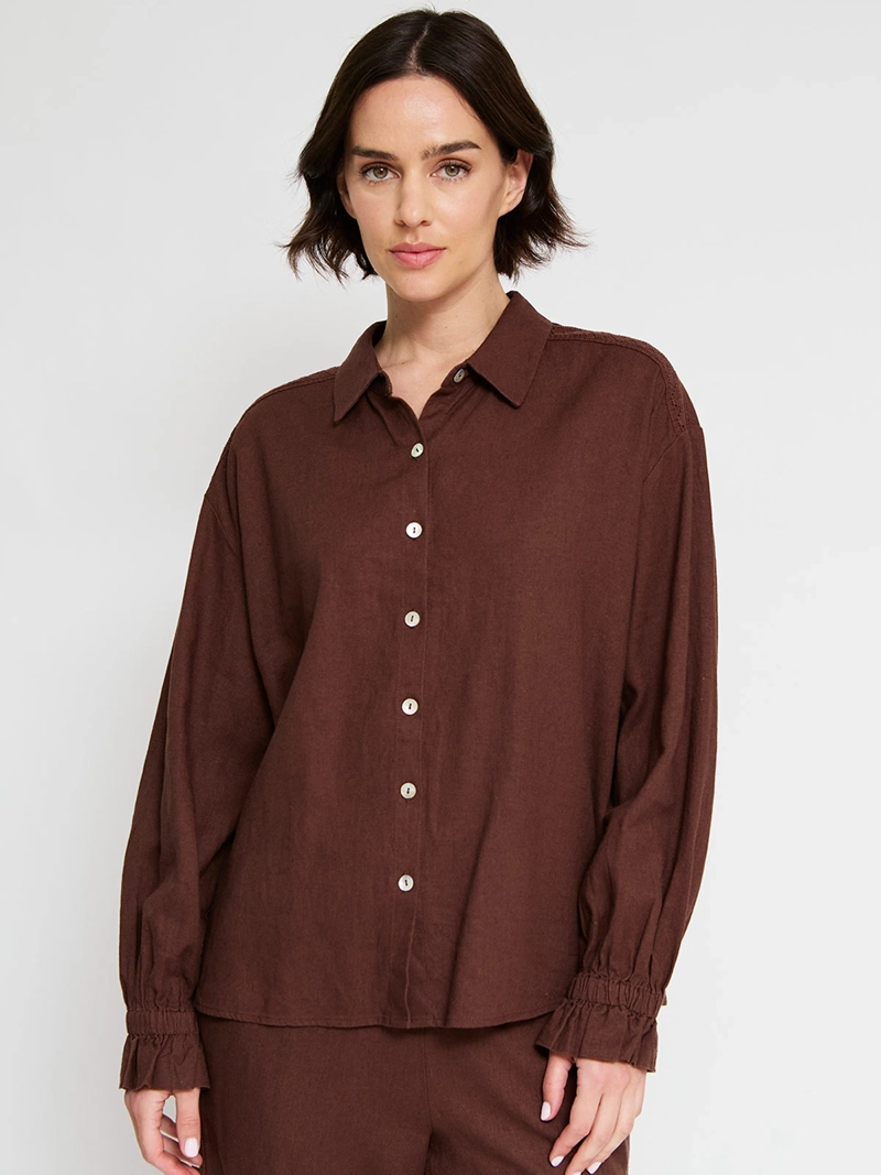 BLUSA MUJER TATIENNE LINO MANGA LARGA - 2