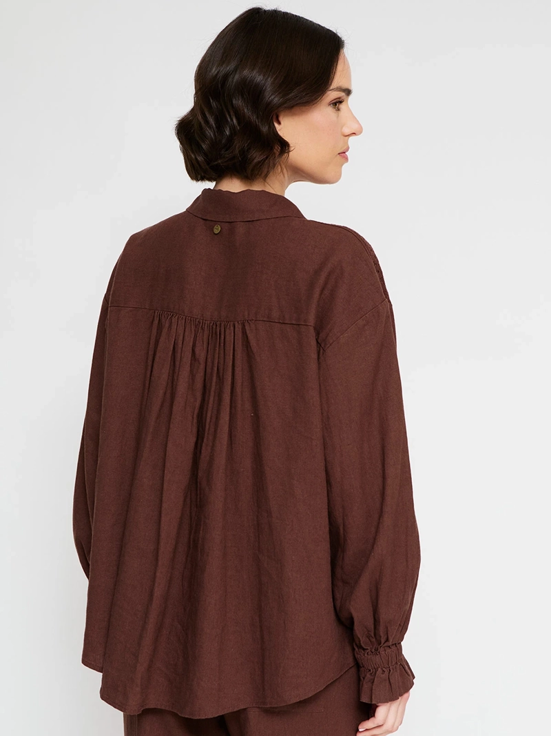 BLUSA MUJER TATIENNE LINO MANGA LARGA - 3