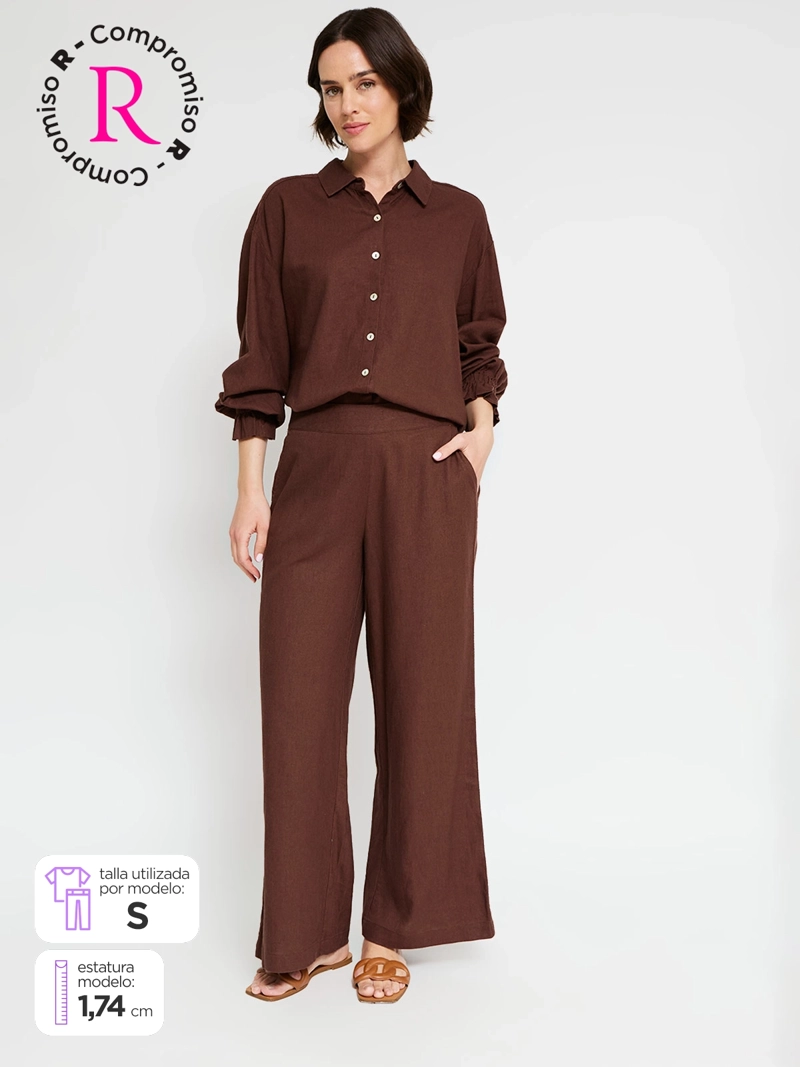 PANTALÓN MUJER TATIENNE LINO FLUIDO
