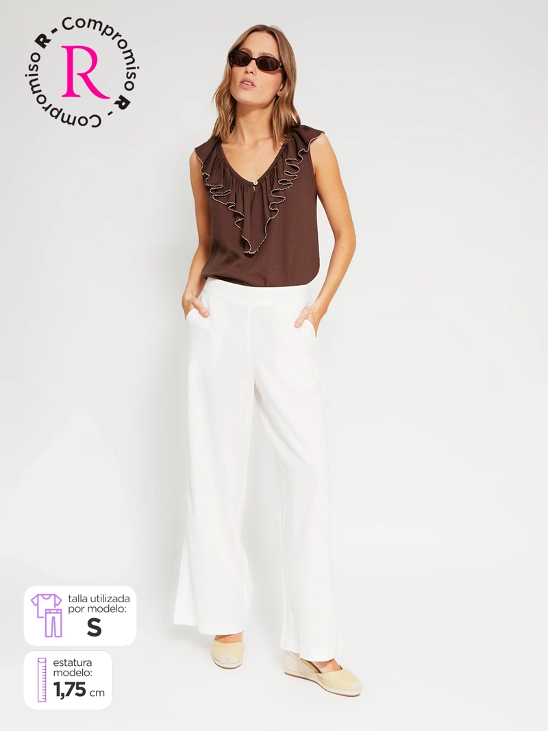 PANTALÓN MUJER TATIENNE LINO FLUIDO
