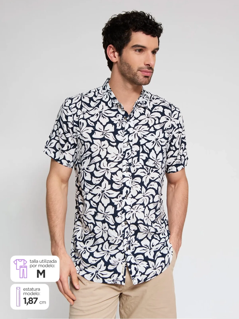 CAMISA HOMBRE CLOUDBREAK MANGA CORTA PRINT