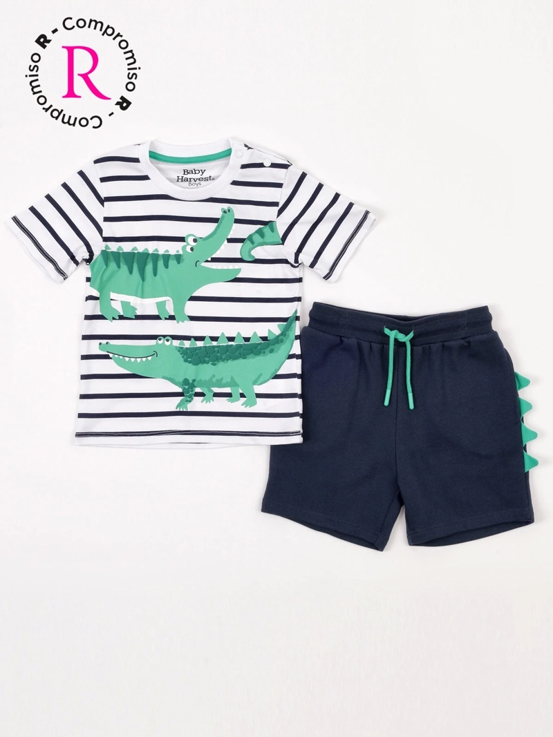 CONJUNTO POLERA + SHORT NIÑO BABY HARVEST ALGODÓN  - 3
