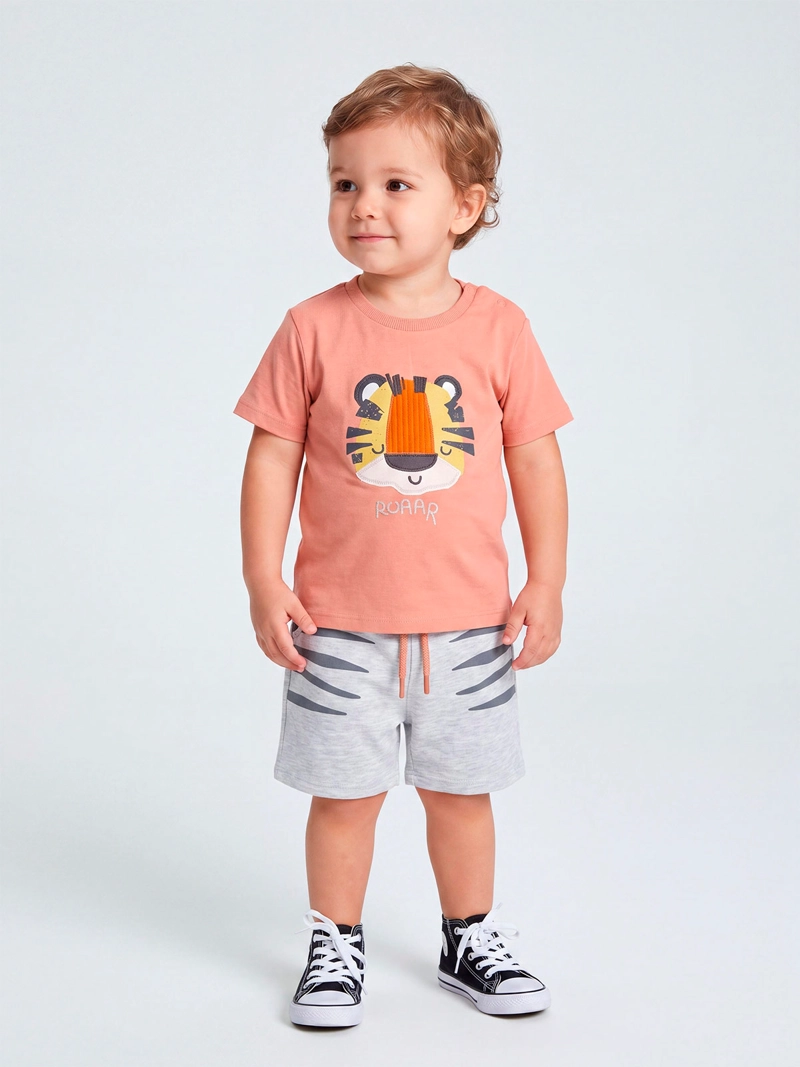 CONJUNTO POLERA + SHORT NIÑO BABY HARVEST ALGODÓN
