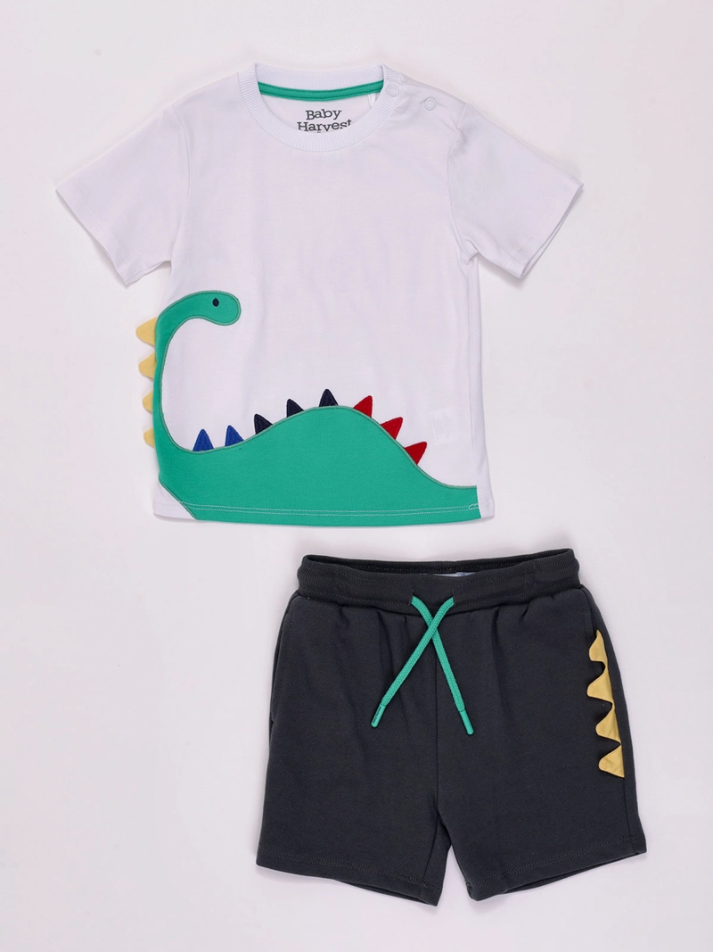 CONJUNTO POLERA + SHORT NIÑO BABY HARVEST ALGODÓN