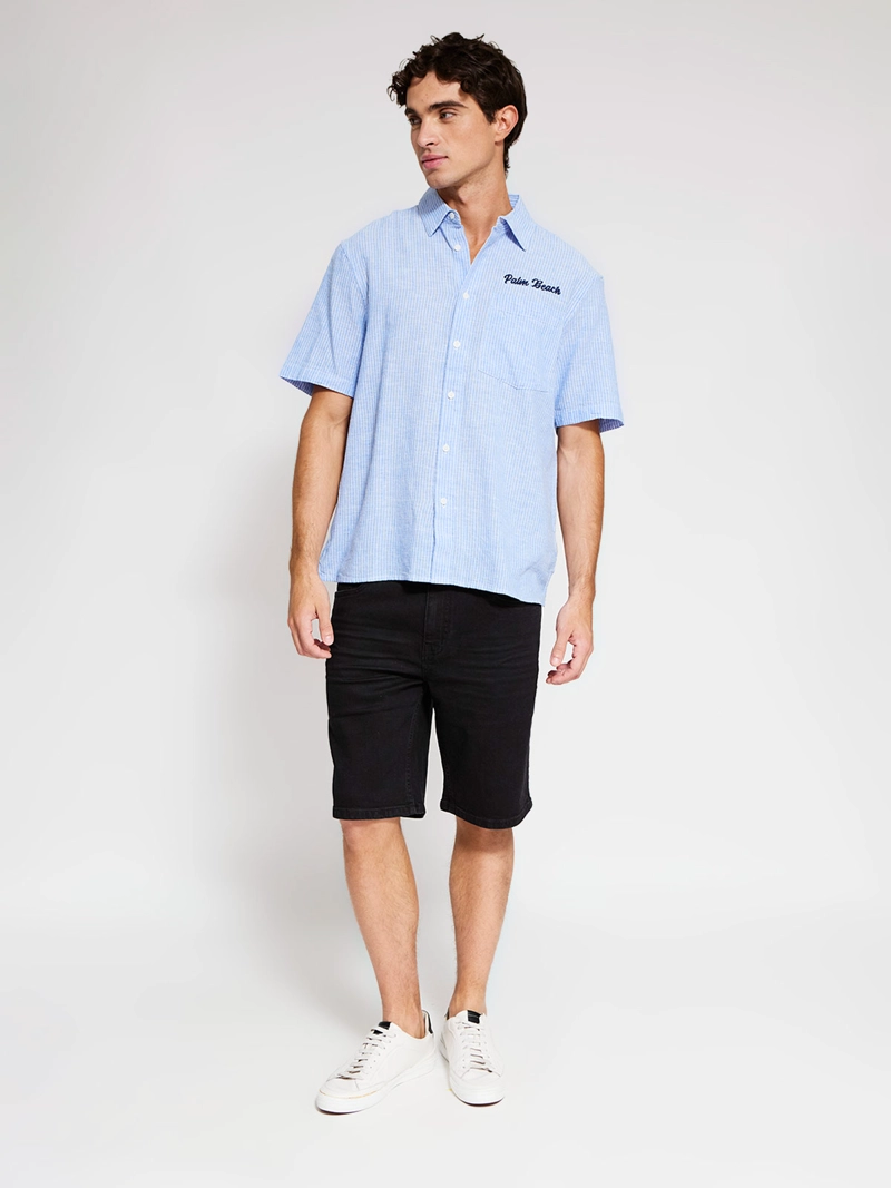 CAMISA HOMBRE ROBERT LEWIS ALGODÓN MANGA CORTA BOXY - 4