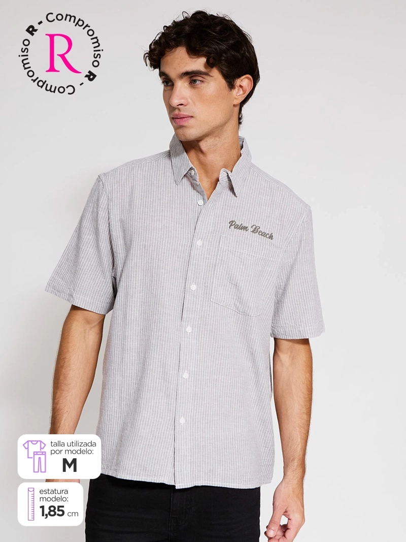CAMISA HOMBRE ROBERT LEWIS ALGODÓN MANGA CORTA BOXY