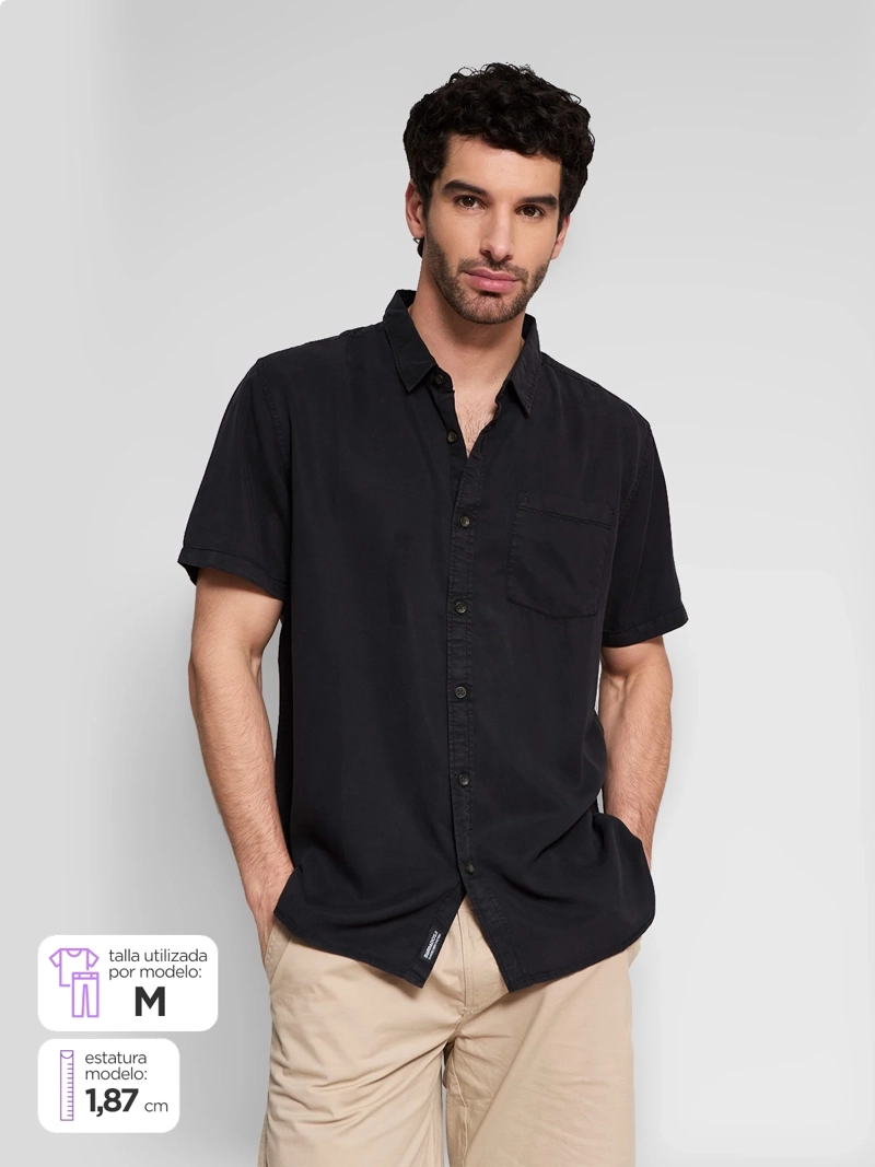 CAMISA HOMBRE BARBADOS LYOCELL MANGA CORTA - 1