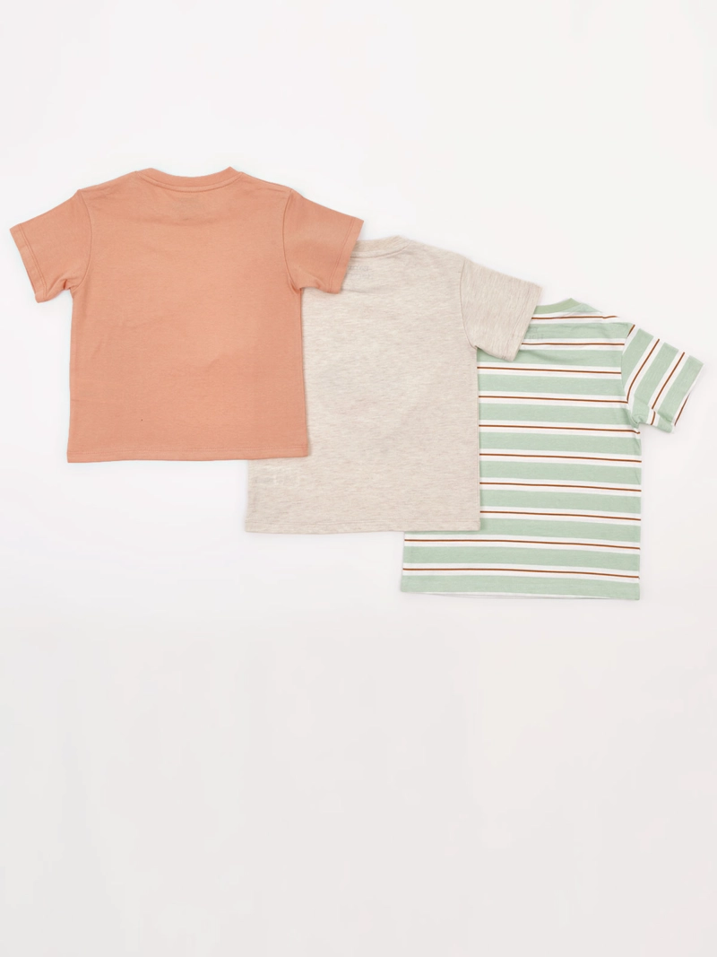 PACK X3 POLERA NIÑO BABY HARVEST ALGODÓN MANGA CORTA - 2