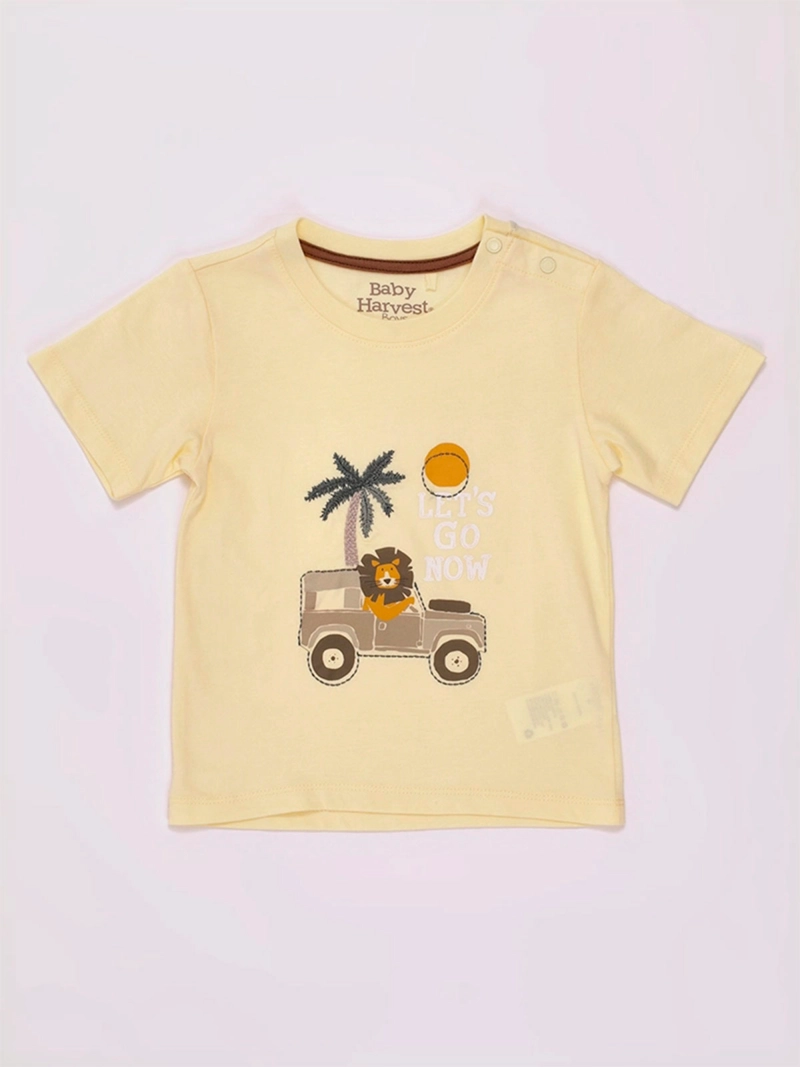 POLERA NIÑO BABY HARVEST MANGA CORTA ESTAMPADO CENTRAL ALGODÓN - 3