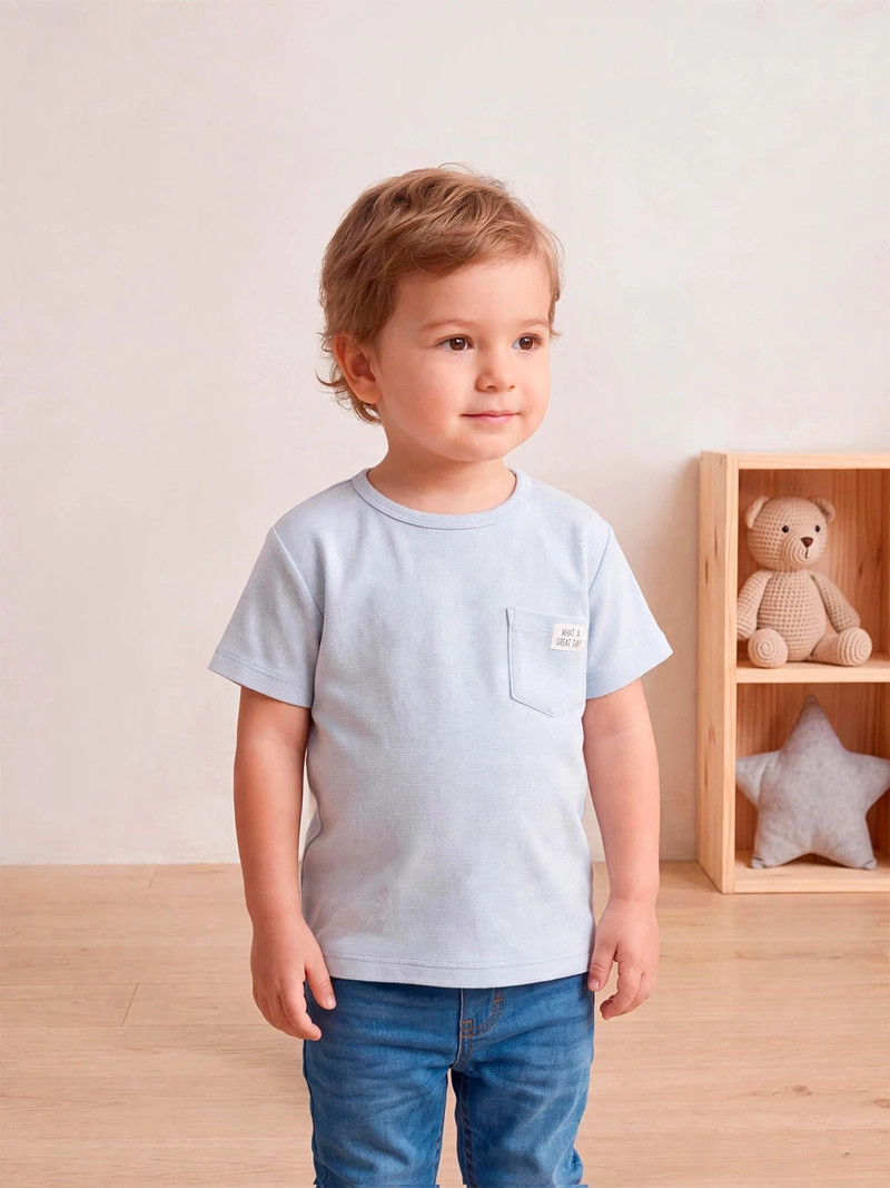 POLERA NIÑO BABY HARVEST ALGODÓN MANGA CORTA BÁSICA - 1