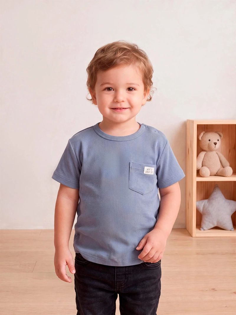 POLERA NIÑO BABY HARVEST ALGODÓN MANGA CORTA BÁSICA