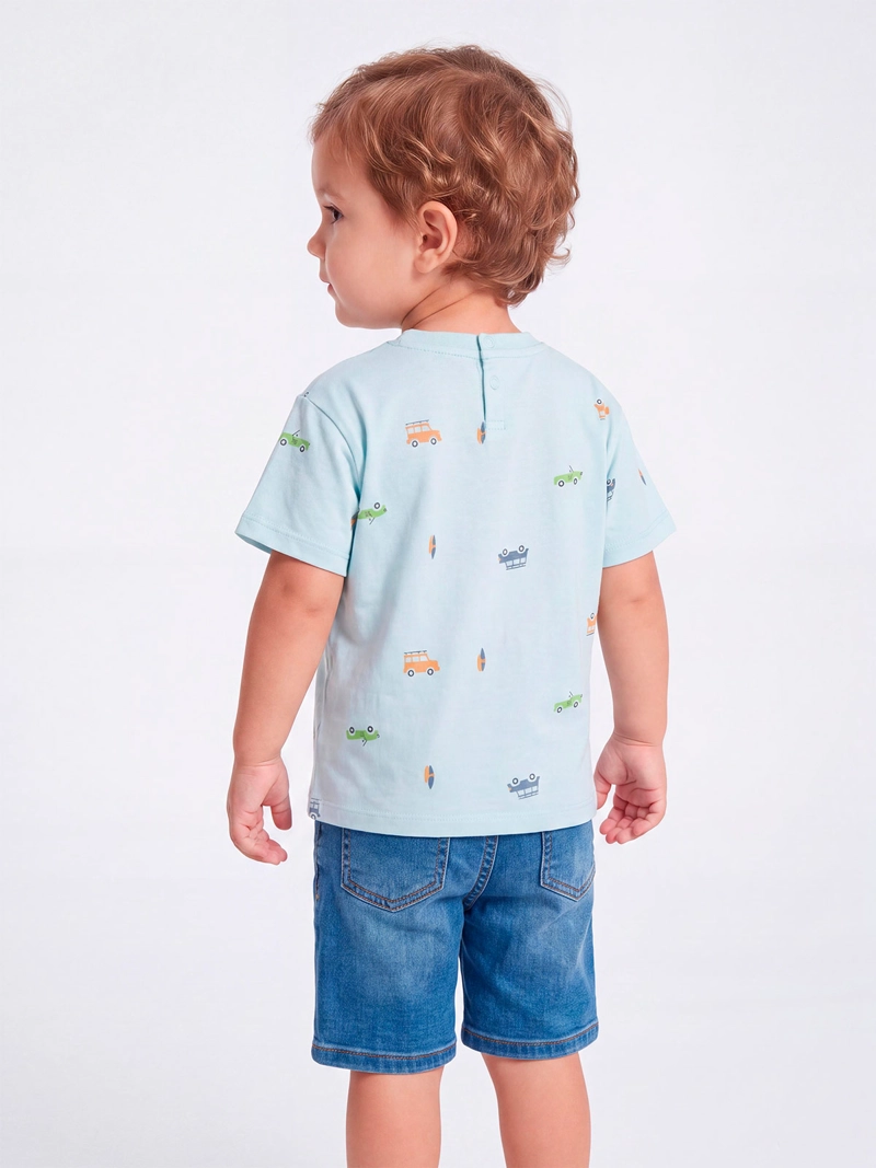 POLERA NIÑO BABY HARVEST ALGODÓN MANGA CORTA ESTAMPADA - 2