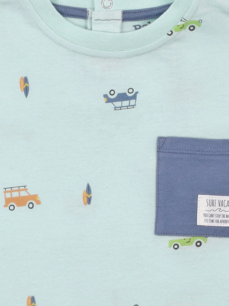 POLERA NIÑO BABY HARVEST ALGODÓN MANGA CORTA ESTAMPADA - 5