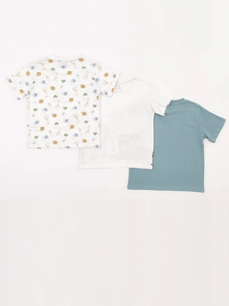 PACK X3 POLERA NIÑO BABY HARVEST ALGODÓN MANGA CORTA - 2