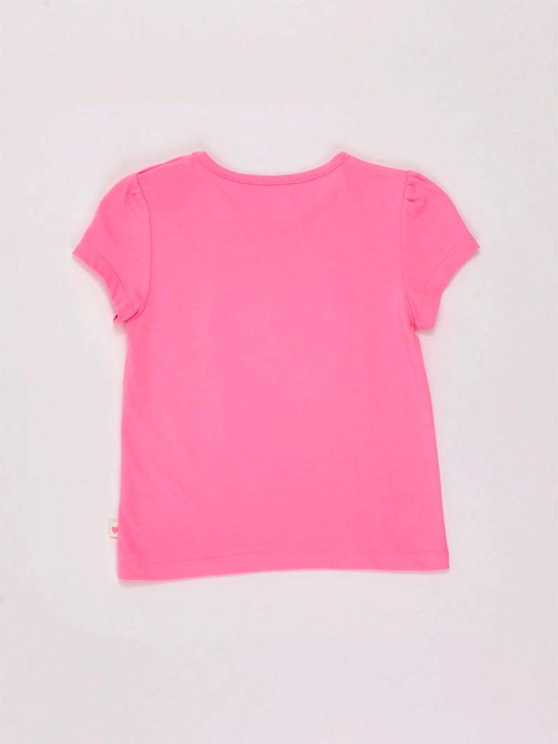 POLERA NIÑA BABY HARVEST MANGA CORTA ALGODÓN APLICACIÓN CORAZÓN - 4