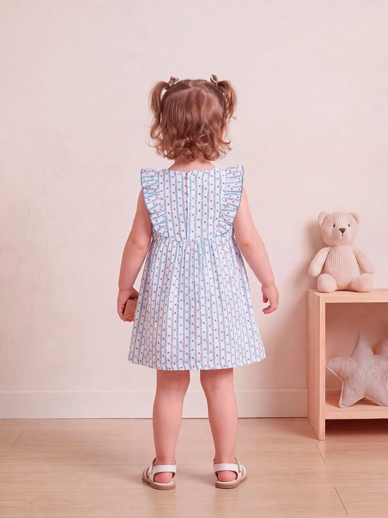 VESTIDO NIÑA BABY HARVEST ALGODÓN TEXTURA VUELOS - 2