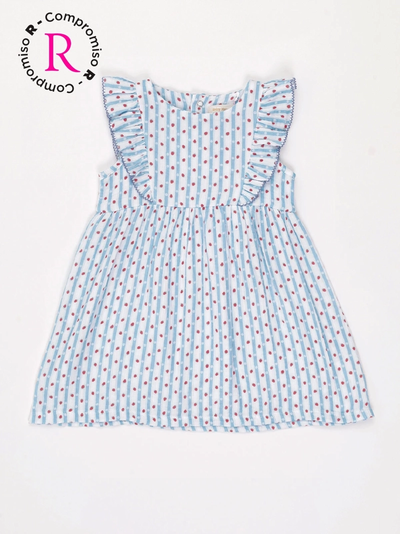 VESTIDO NIÑA BABY HARVEST ALGODÓN TEXTURA VUELOS - 3