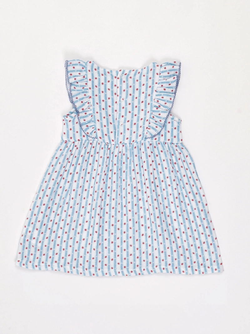 VESTIDO NIÑA BABY HARVEST ALGODÓN TEXTURA VUELOS - 4