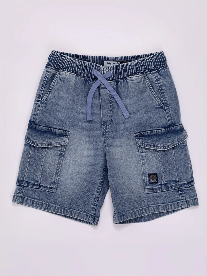 SHORT NIÑO HARVEST CARGO DENIM